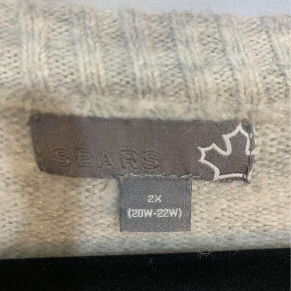 𝅺WOMAN’S oversized gray sweater. Size 2x crew Neck. Split hem. Soft and … - Picture 3 of 10